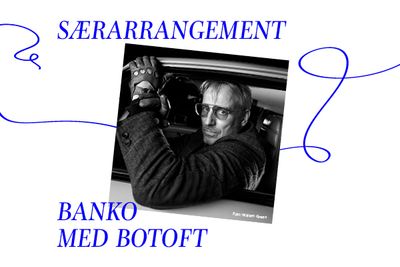 Særarrangement: Banko med Botoft. Rasmus Botoft i en bil. Foto: William Green